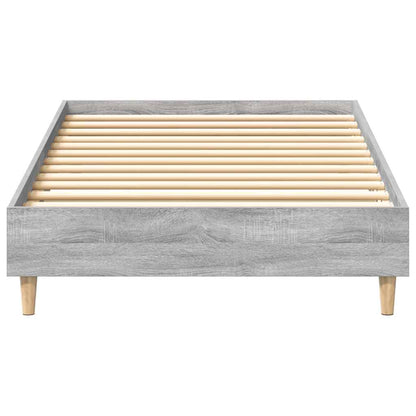 Rám Postele Bez Matrace Šedý Sonoma 75X190Cm Dřevěné Konstrukce