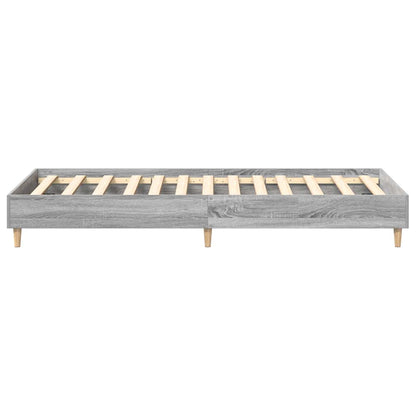 Rám Postele Bez Matrace Šedý Sonoma 75X190Cm Dřevěné Konstrukce
