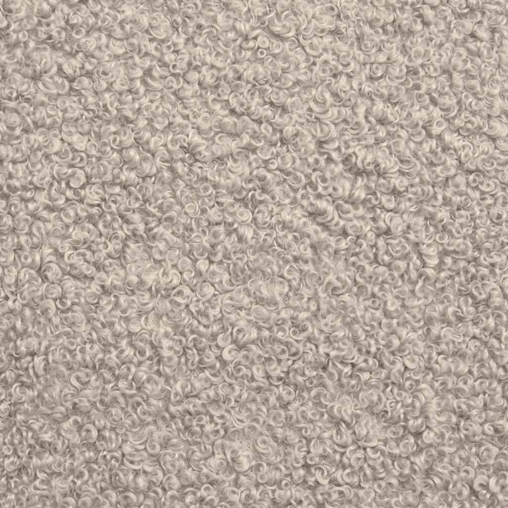 Rozkládací Křeslo Světle Šedé Vlně Podobná Kudrnatá Tkanina