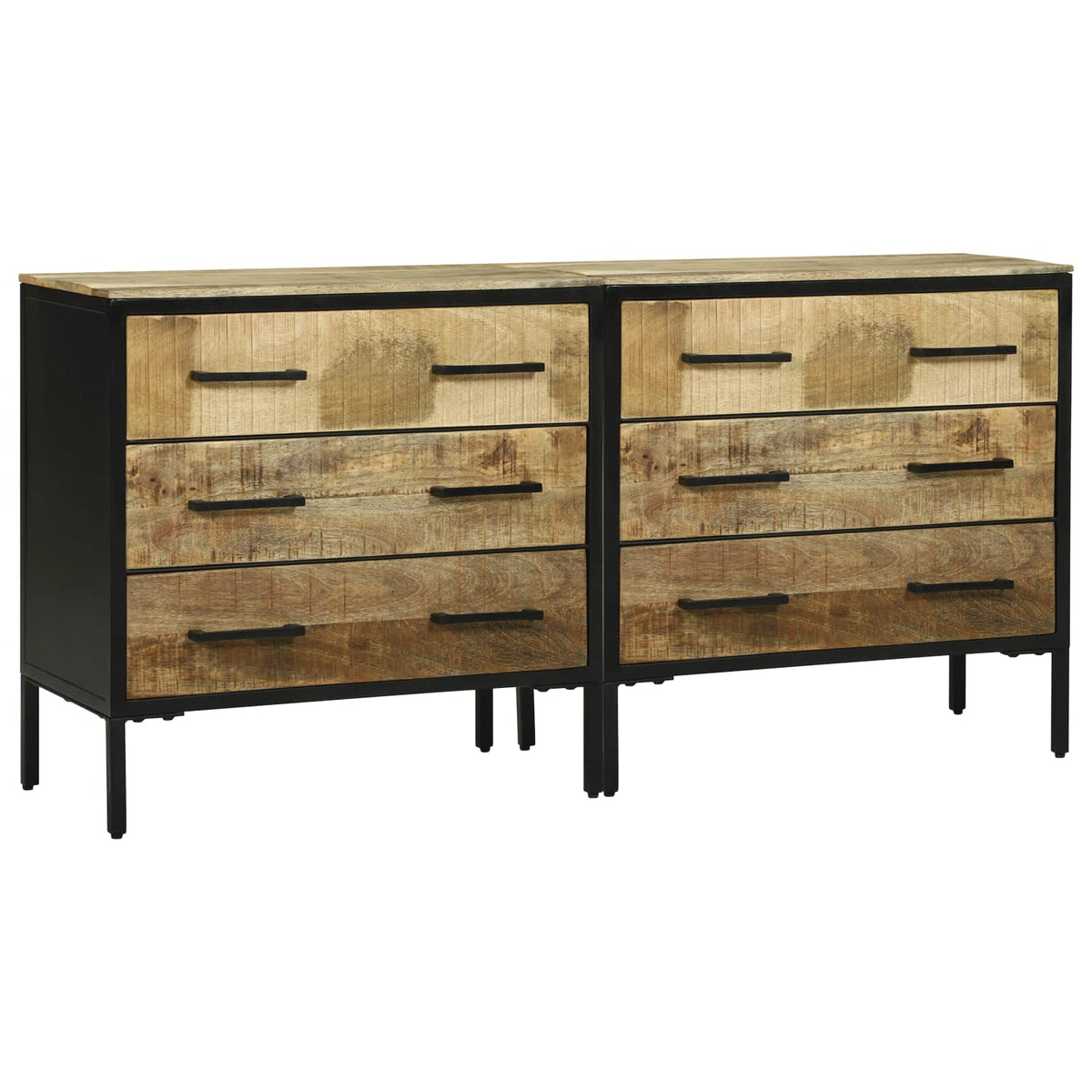 Konzole 70 X 35 X 70 Cm Hnědá Masivní Hrubé Mangovníkové Dřevo