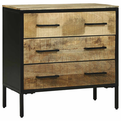 Konzole 70 X 35 X 70 Cm Hnědá Masivní Hrubé Mangovníkové Dřevo