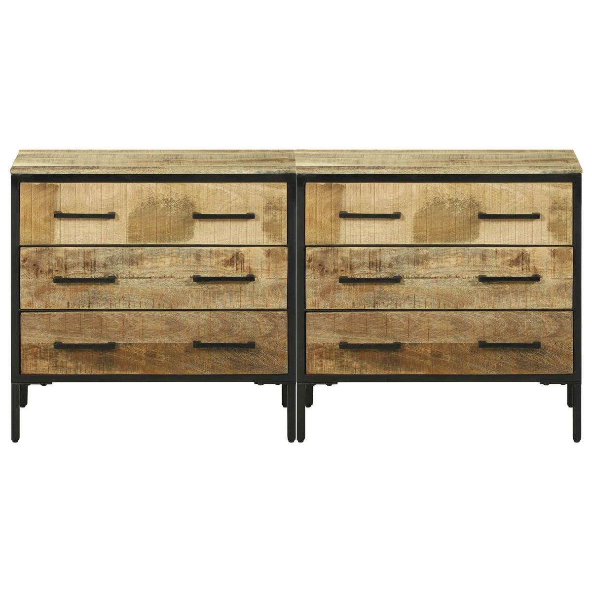 Konzole 70 X 35 X 70 Cm Hnědá Masivní Hrubé Mangovníkové Dřevo
