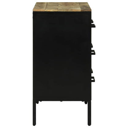 Konzole 70 X 35 X 70 Cm Hnědá Masivní Hrubé Mangovníkové Dřevo