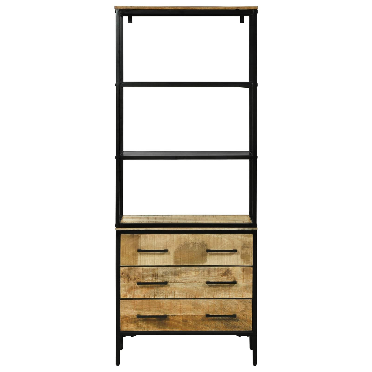 Vysoký Bufet Hnědá 70 X 35 X 180 Cm Masivní Mangové Dřevo