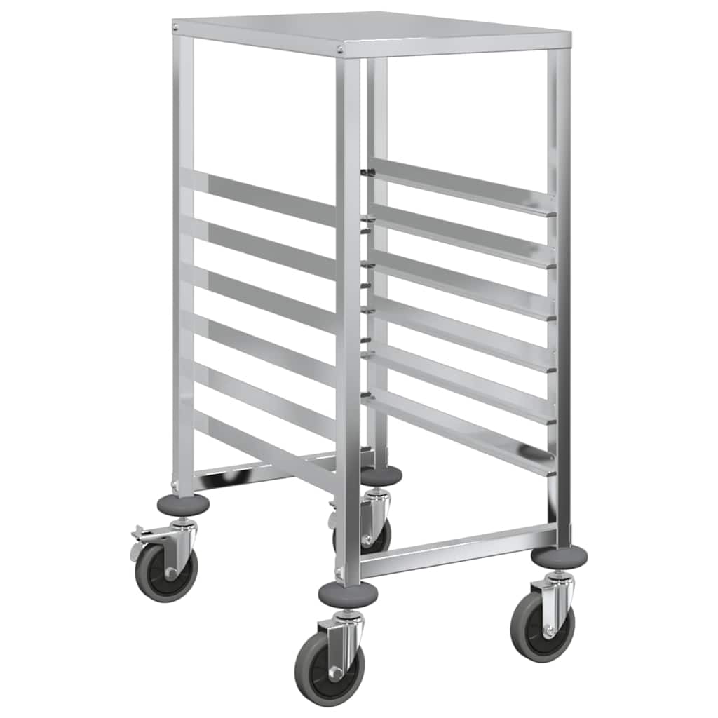 Vozík Na Zásobníky S 6 Gn Kontejnery 39X55X87 Cm Nerezová Ocel
