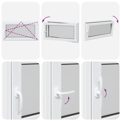 Sklepní Okno Risor 110X50 Cm Sklopné&Otočné Din Pravé Bílé
