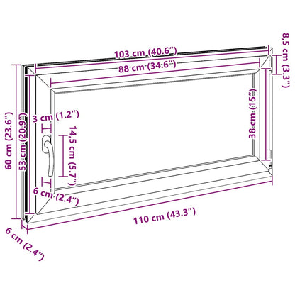 Sklepní Okno Risor 120X60 Cm Sklopné&Otočné Din Pravé Bílé