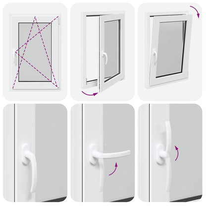 Sklepní Okno "Risor" 60X80 Cm Sklopné&Otočné Din Pravé Bílé