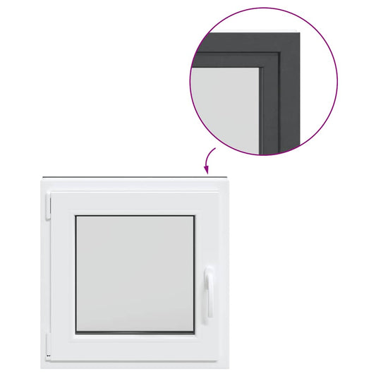 Sklepní Okno 60X60 Cm Výklopné&Otočné Din Levé Antracitové