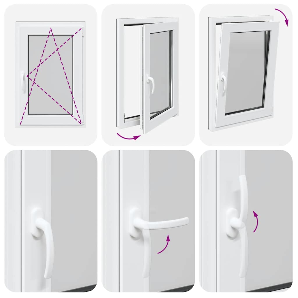 Sklepní Okno 60X80 Cm Výklopné&Otočné Din Pravé Antracitové Dub Sonoma