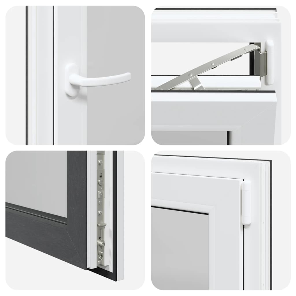 Sklepní Okno 60X80 Cm Výklopné&Otočné Din Pravé Antracitové Dub Sonoma