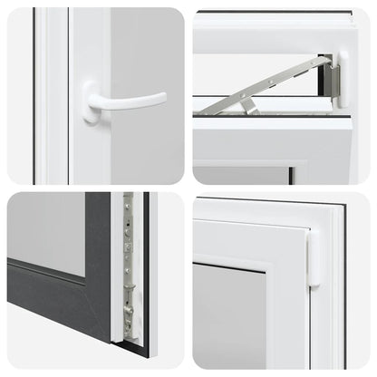 Sklepní Okno 60X80 Cm Výklopné&Otočné Din Pravé Antracitové Dub Sonoma