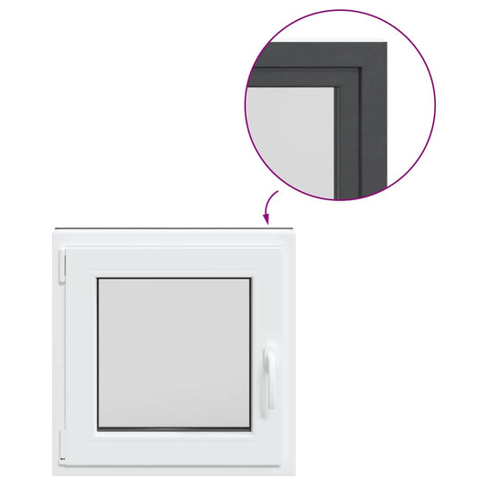 Sklepní Okno 60X60 Cm Výklopné&Otočné Din Levé Antracitové