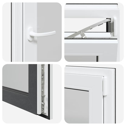 Sklepní Okno 60X90 Cm Výklopné&Otočné Din Pravé Antracitové