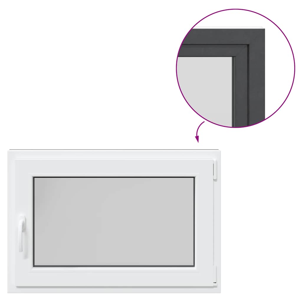 Sklepní Okno 90X60 Cm Výklopné&Otočné Din Pravé Antracitové