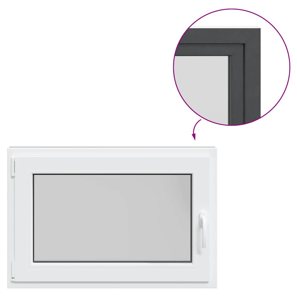 Sklepní Okno 90X60 Cm Výklopné&Otočné Din Levé Antracitové