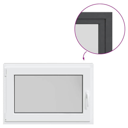 Sklepní Okno 90X60 Cm Výklopné&Otočné Din Levé Antracitové