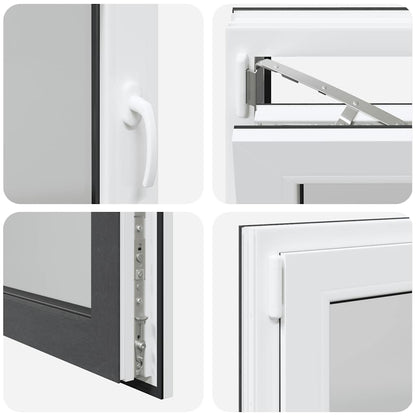 Sklepní Okno 90X60 Cm Výklopné&Otočné Din Levé Antracitové