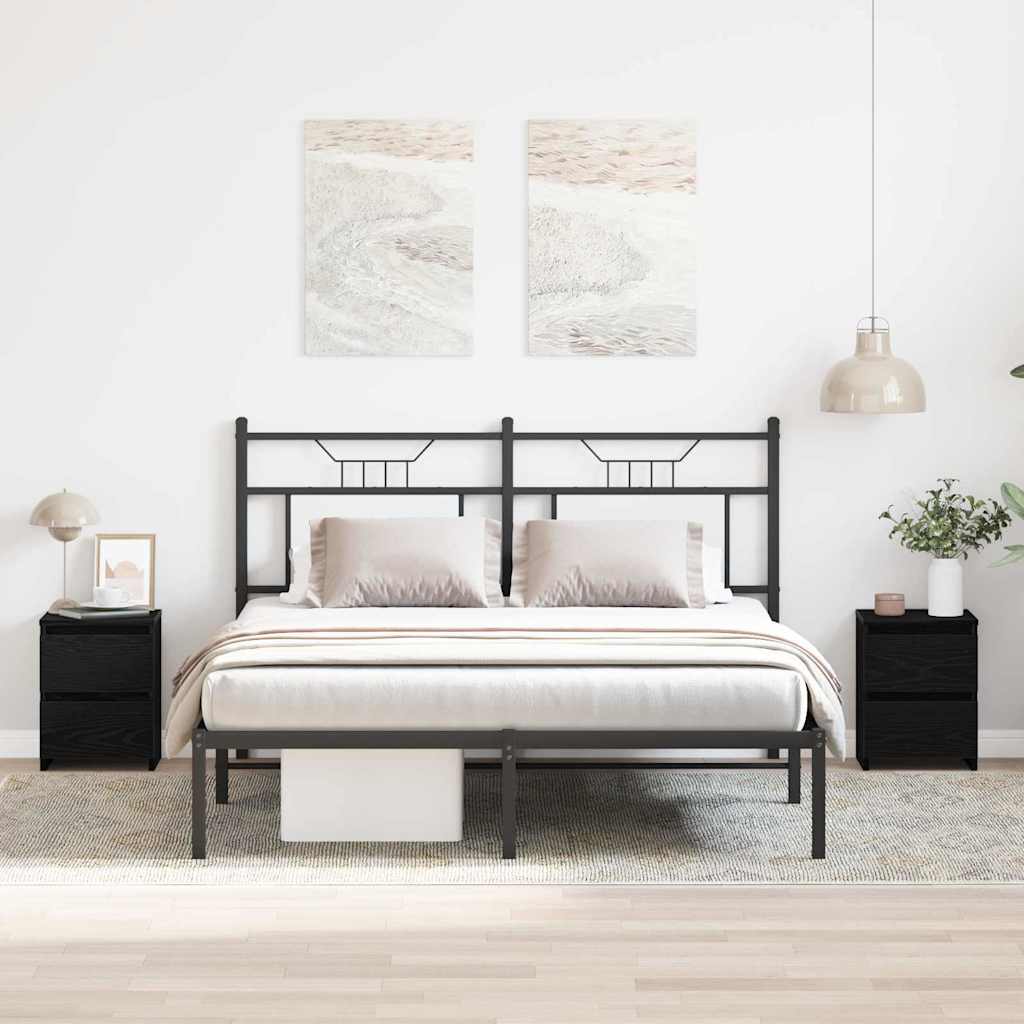 Noční Skříňka 2 Pcs Černý Dub 30 X 30 X 40 Cm Kompozitní Dřevo
