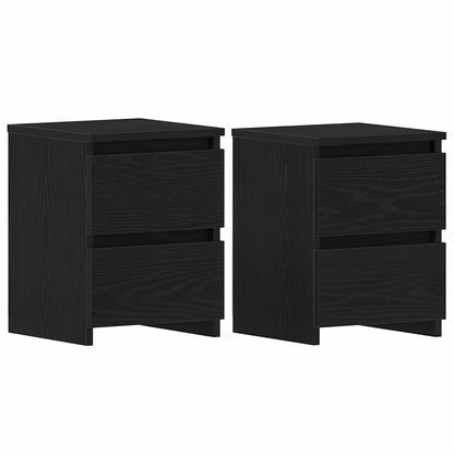 Noční Skříňka 2 Pcs Černý Dub 30 X 30 X 40 Cm Kompozitní Dřevo
