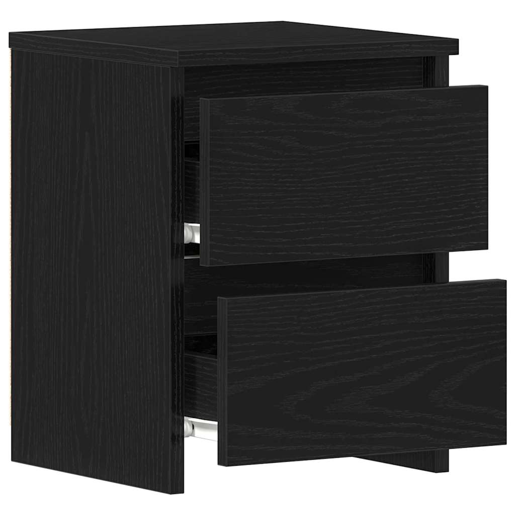 Noční Skříňka 2 Pcs Černý Dub 30 X 30 X 40 Cm Kompozitní Dřevo