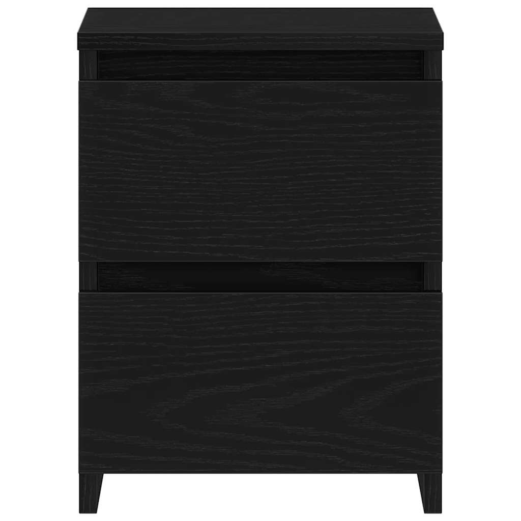 Noční Skříňka 2 Pcs Černý Dub 30 X 30 X 40 Cm Kompozitní Dřevo