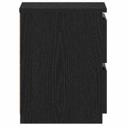 Noční Skříňka 2 Pcs Černý Dub 30 X 30 X 40 Cm Kompozitní Dřevo