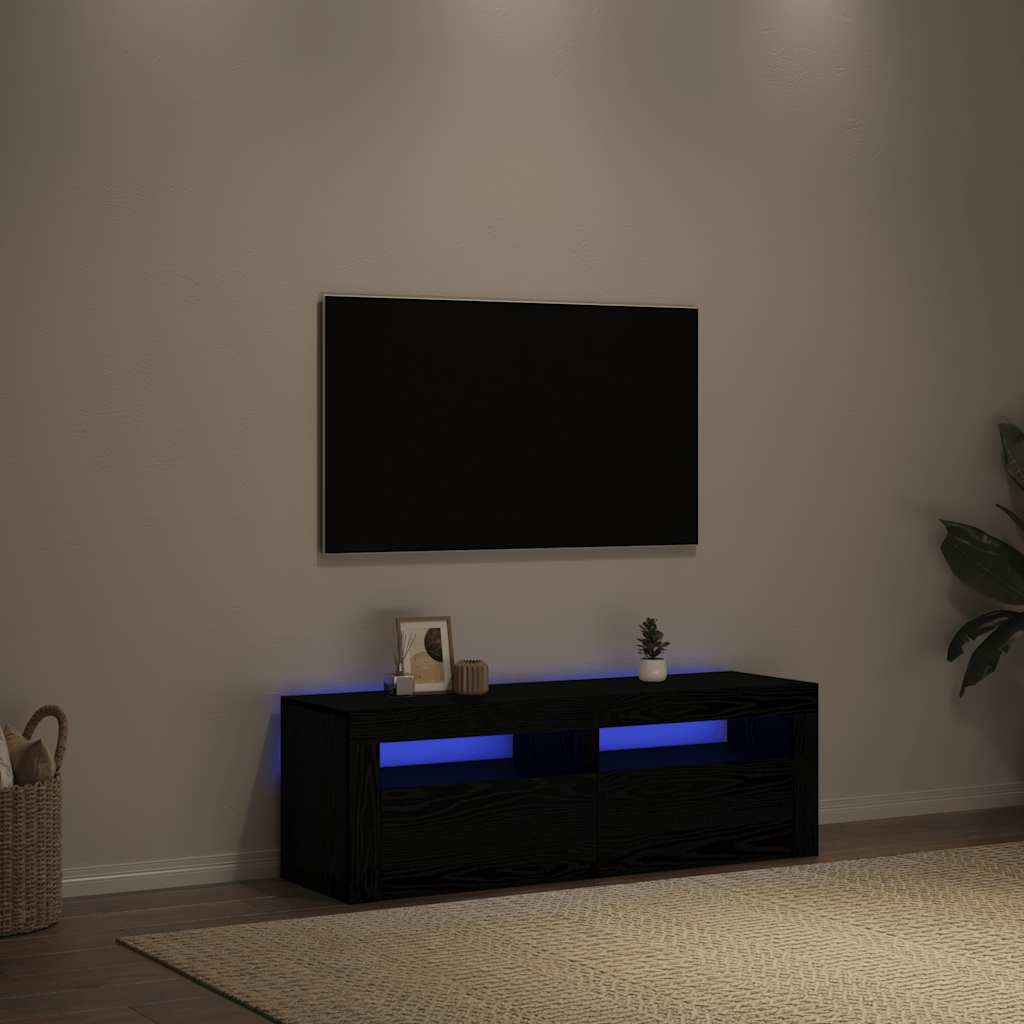Tv Skříňka S Led Osvětlením 120 X 35 X 40 Cm
