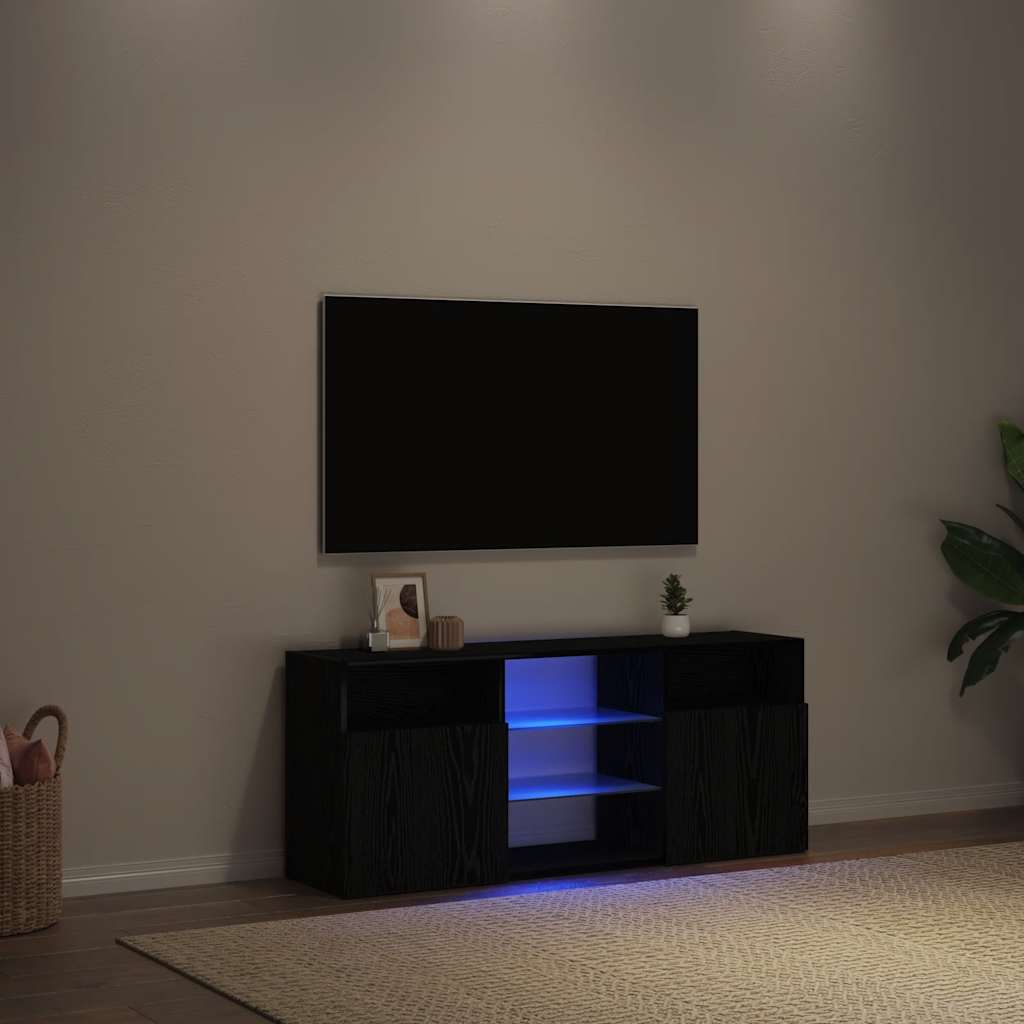 Tv Skříňka S Led Osvětlením 120 X 30 X 50 Cm