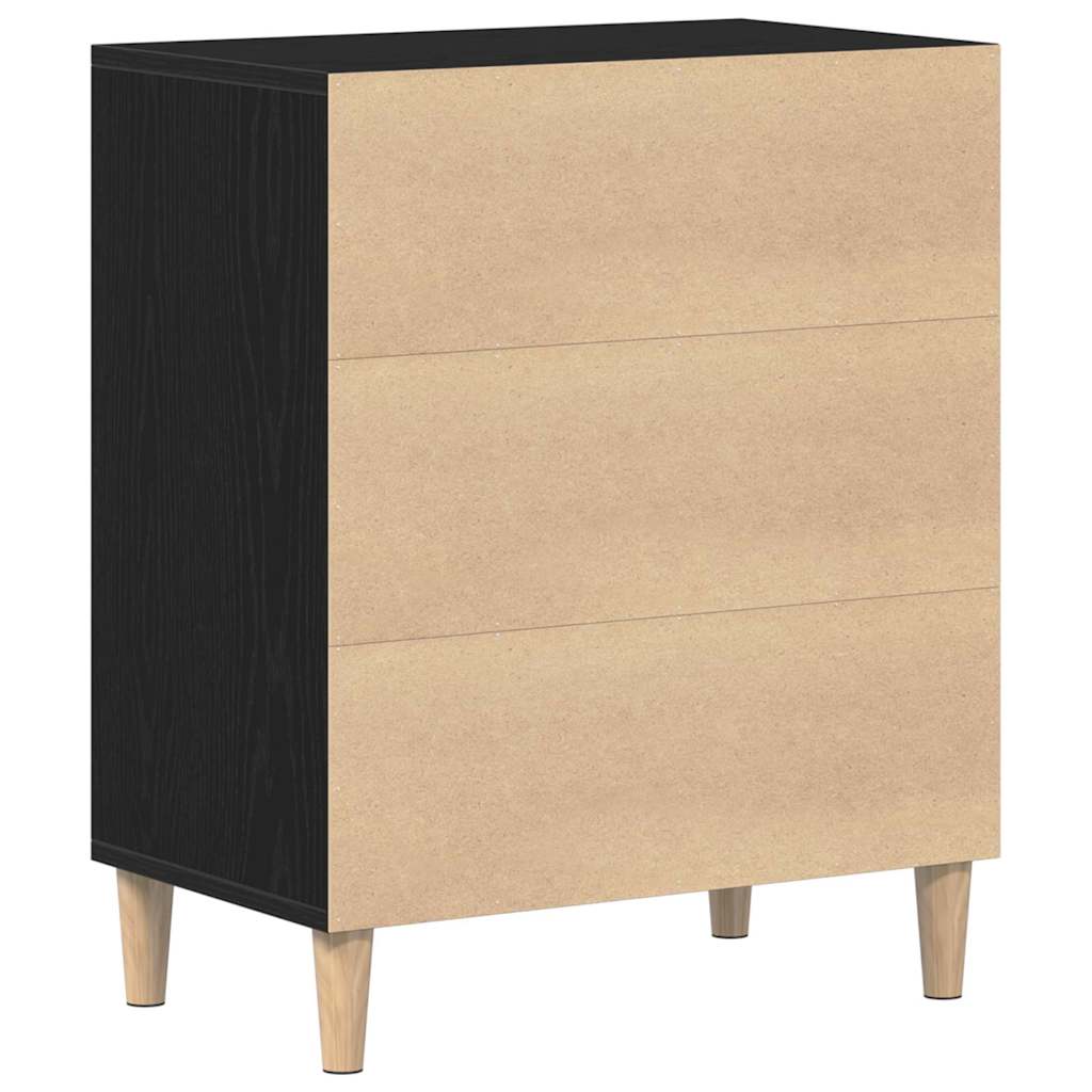 Servírovací Skříň Černý Dub 57 X 35 X 70 Cm Kompozitní Dřevo