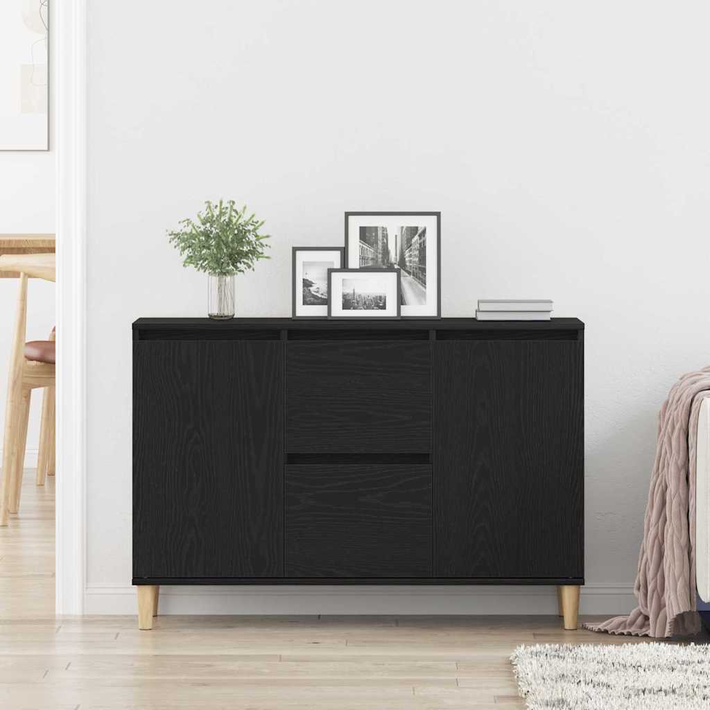 Servírovací Skříň Černá 102 X 35 X 60 Cm Kompozitní Dřevo