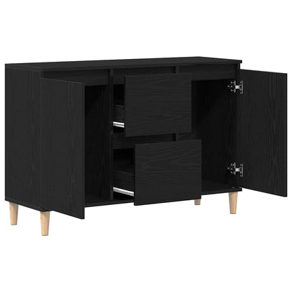 Servírovací Skříň Černá 102 X 35 X 60 Cm Kompozitní Dřevo