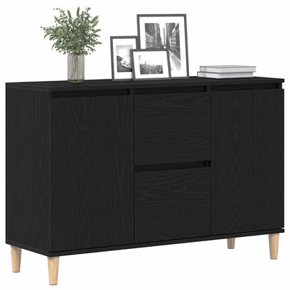 Servírovací Skříň Černá 102 X 35 X 60 Cm Kompozitní Dřevo