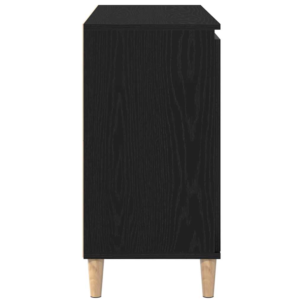 Servírovací Skříň Černá 102 X 35 X 60 Cm Kompozitní Dřevo
