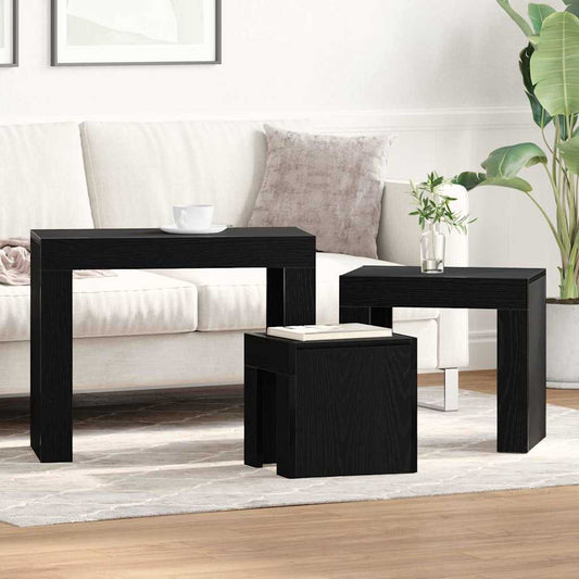 Hnízdové Stolky 3 Pcs Černý Dub 61 X 30 X 50 Cm