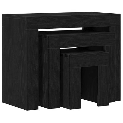 Hnízdové Stolky 3 Pcs Černý Dub 61 X 30 X 50 Cm