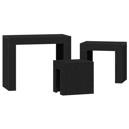Hnízdové Stolky 3 Pcs Černý Dub 61 X 30 X 50 Cm