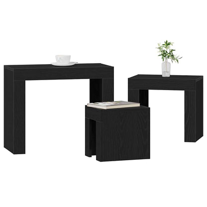 Hnízdové Stolky 3 Pcs Černý Dub 61 X 30 X 50 Cm