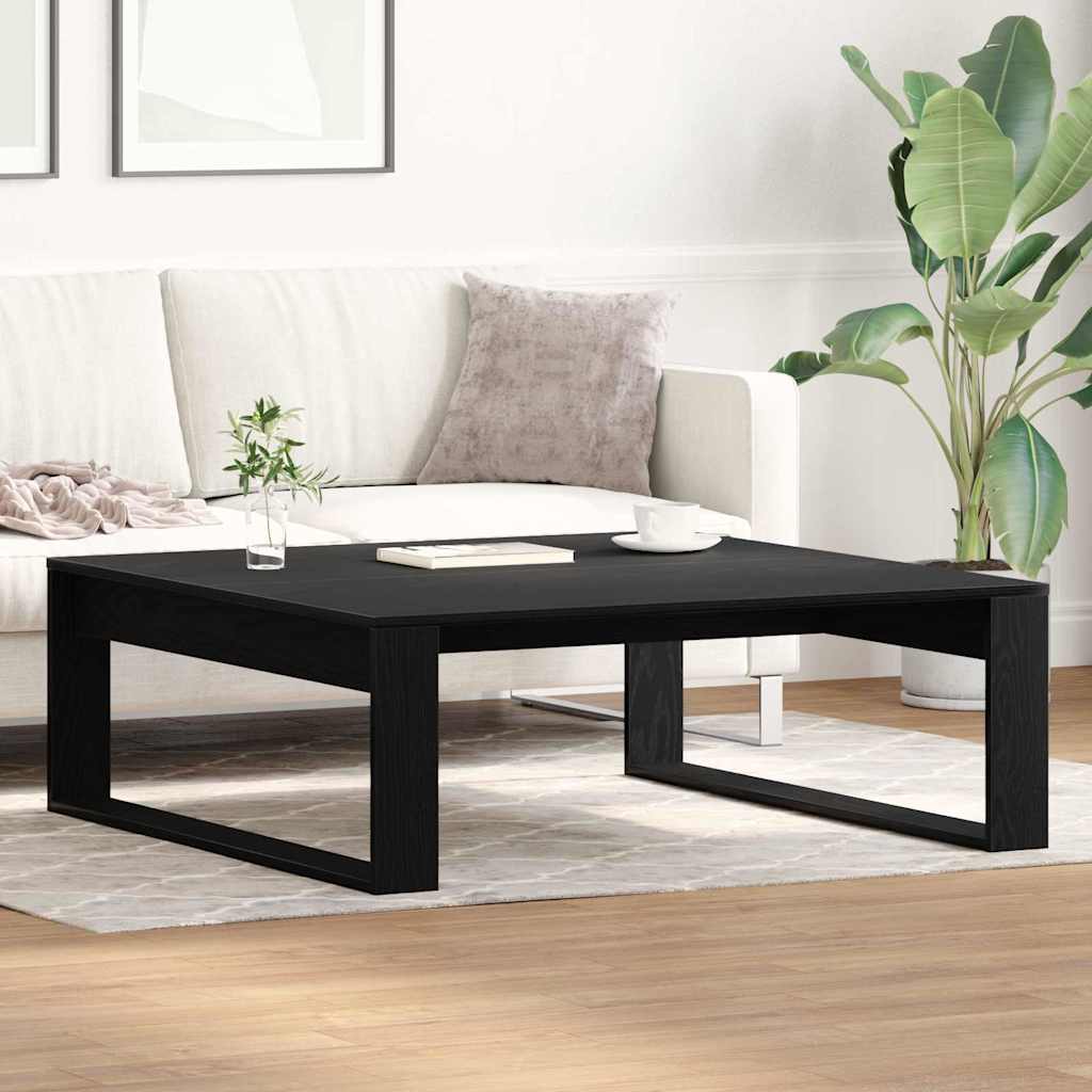 Konferenční Stolek Černý Dub 100 X 100 X 35 Cm Kompozitní Dřevo