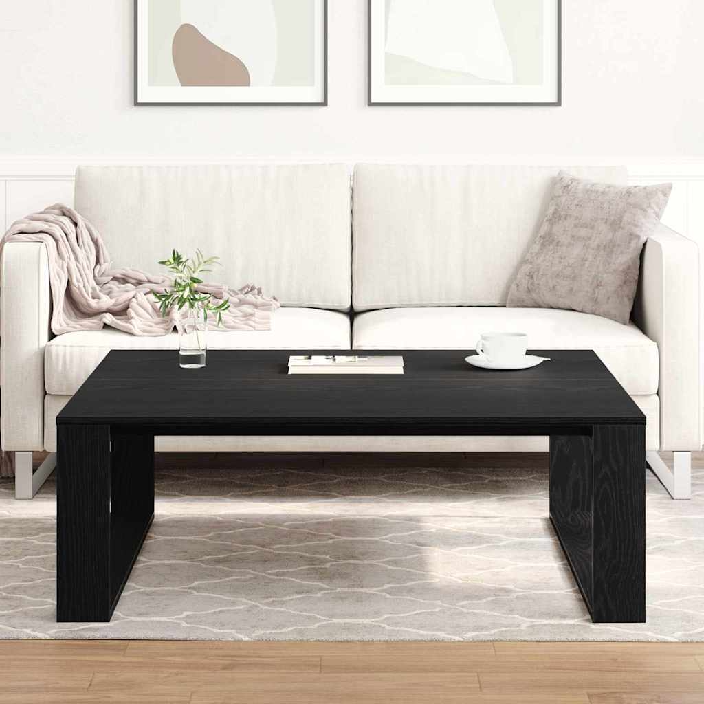 Konferenční Stolek Černý Dub 100 X 100 X 35 Cm Kompozitní Dřevo
