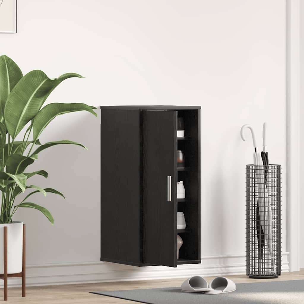 Botník Černý Dub 32X35X70 Cm Dřevěné Konstrukce