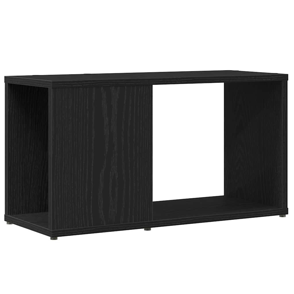 Tv Skříňka Černý Dub 60X24X32 Cm Dřevěná Konstrukce