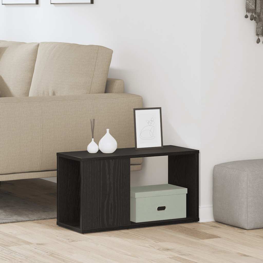 Tv Skříňka Černý Dub 60X24X32 Cm Dřevěná Konstrukce