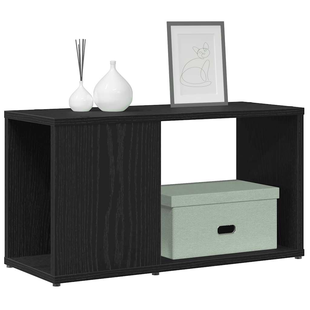 Tv Skříňka Černý Dub 60X24X32 Cm Dřevěná Konstrukce