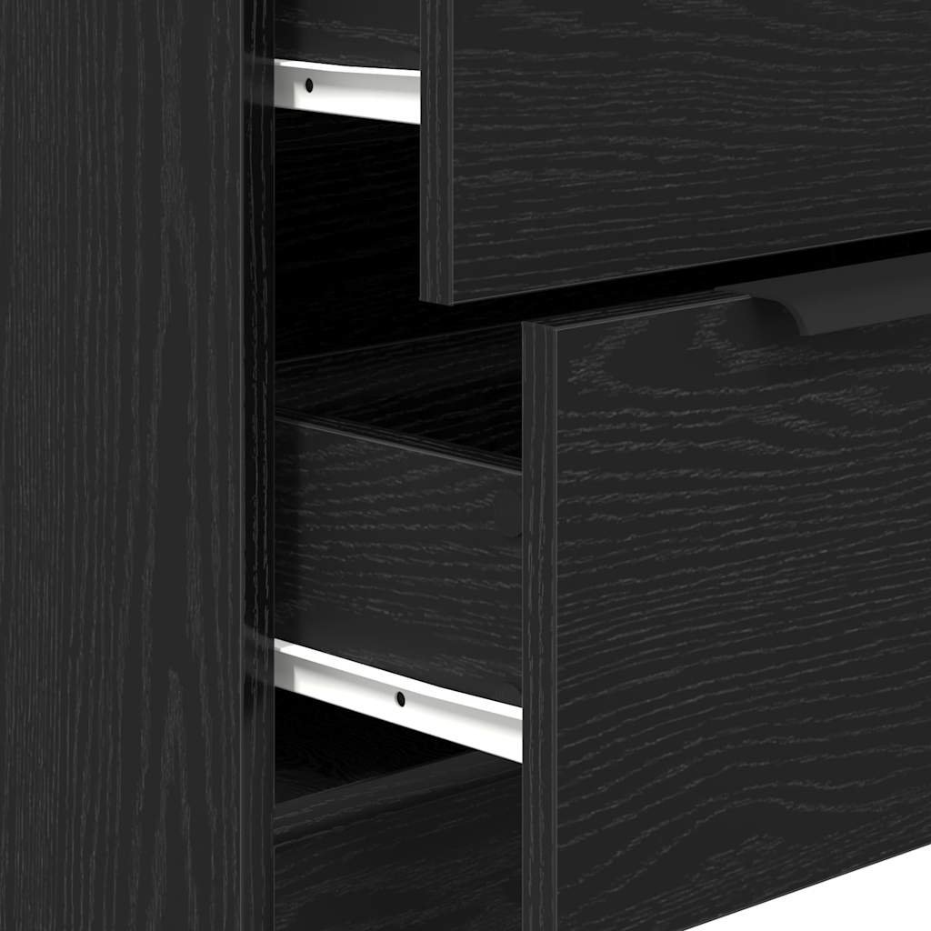 Servírovací Skříň Černý Dub 60 X 30 X 70 Cm Kompozitní Dřevo