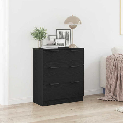 Servírovací Skříň Černý Dub 60 X 30 X 70 Cm Kompozitní Dřevo