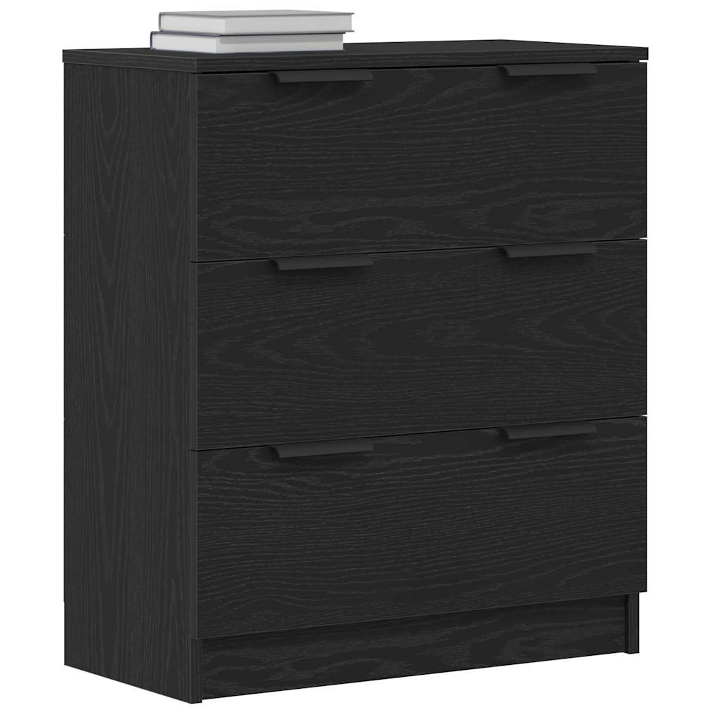 Servírovací Skříň Černý Dub 60 X 30 X 70 Cm Kompozitní Dřevo