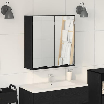 Zrcadlová Skříň Černý Dub 64 X 20 X 67 Cm Kompozitní Dřevo