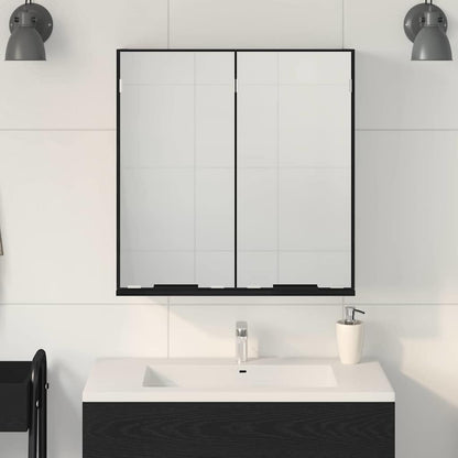 Zrcadlová Skříň Černý Dub 64 X 20 X 67 Cm Kompozitní Dřevo