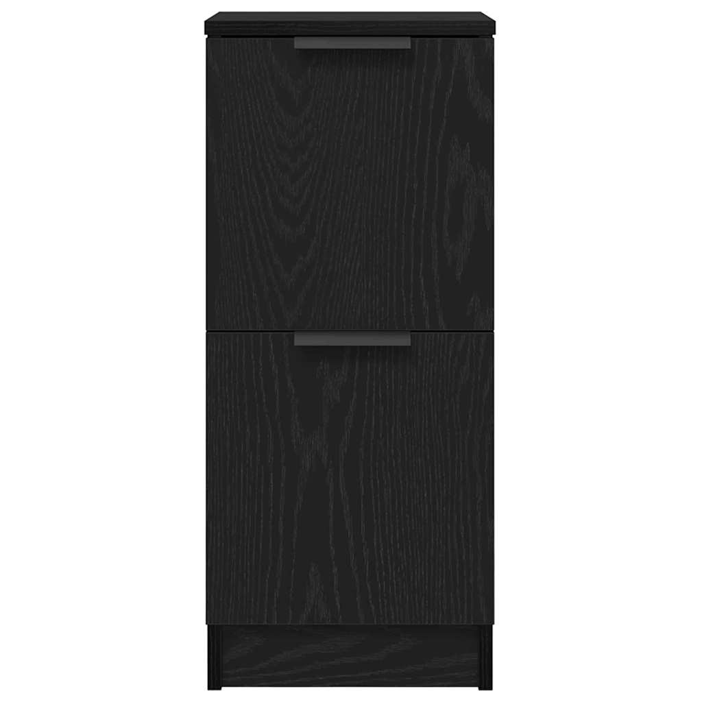 Servírovací Skříň Černý Dub 30 X 30 X 70 Cm Kompozitní Dřevo